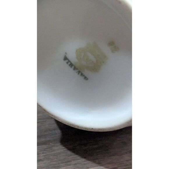 Bavaria Porcelain Coffee Set Pitcher & 2 Cups Floral Gold Trim Antique chocolate - Picture 6 of 8